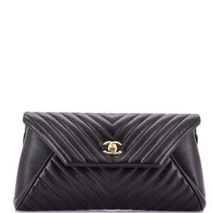 Chanel Fold Up Again Clutch Chevron #240096C29B